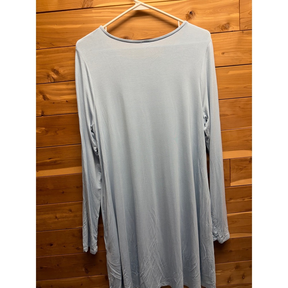 Mittoshop Green Label Bamboo Viscose Long Sleeve Tunic/Dress Blue Large NWT